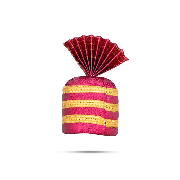 Turban - 8 x 3.6 Inches | Kireedam/ Pagdi/ Mukut for Deity