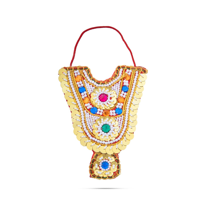 Muthangi - 7 x 6 Inches | Deity Necklace/ Jewellery for Deity Decor - Neck & Body Accessories
