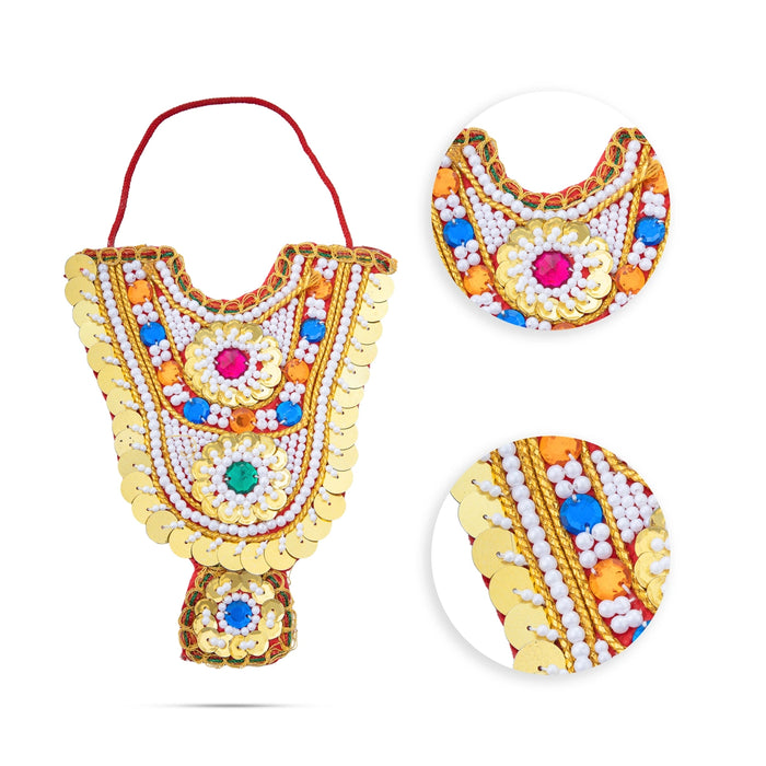 Muthangi - 7 x 6 Inches | Deity Necklace/ Jewellery for Deity Decor - Neck & Body Accessories