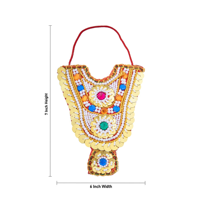Muthangi - 7 x 6 Inches | Deity Necklace/ Jewellery for Deity Decor - Neck & Body Accessories