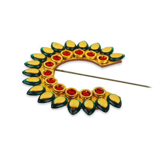 Stone Arch - 5 x 4.5 Inches | Artificial Flower Arch/ Hair Accessories for Deity - Head & Face Accessories
