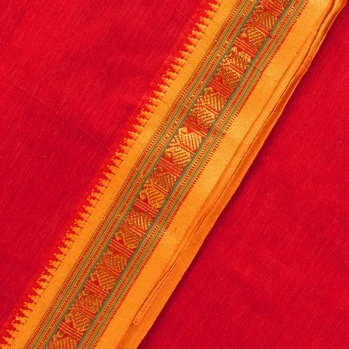 Saree - 9 Yards| Gadwal Cotton Saree / Jari Border Design Traditional Saree / Handloom Saree for Women