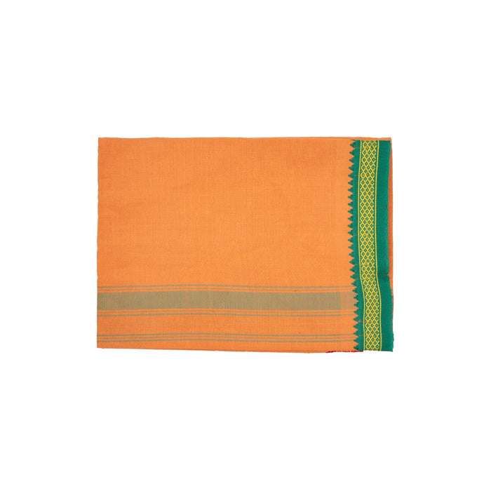 Veshti - 2 Mtr | Kavi Colour Dhoti/ Thalapathi Border Vesti for Men - Veshti & Dhoti