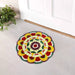 Rangoli Mat - 2 x 2 Feet | Micro Tufted Rug/ Rangoli Floor Mat/ Reusable Rangoli Mat for Home Decor - Kolam & Rangoli