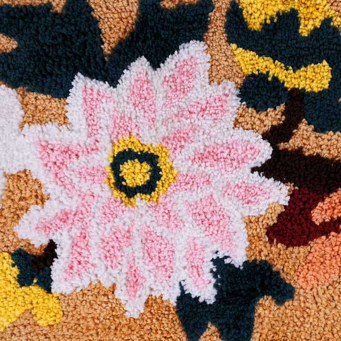 Flower Design Door Mat - 16 X 23 Inches | Rectangle Shape Floor Mat/ Bathmat/ Entrance Mat For Home Entryway - Door Mat