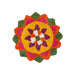 Rangoli Mat - 15 x 15 Inches | Flower Design Muggu Mat/ Rangoli Floor Mat - Kolam & Rangoli