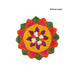 Rangoli Mat - 15 x 15 Inches | Flower Design Muggu Mat/ Rangoli Floor Mat - Kolam & Rangoli
