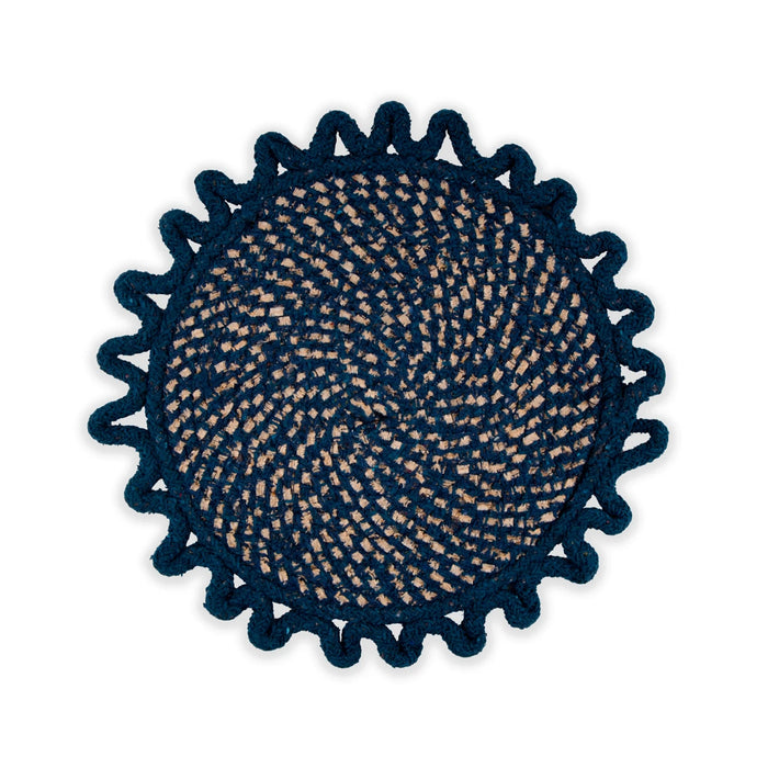 Doormat - 15 Inches | Round Shape Welcome Mat/ Entrance Mat for Home Decor/ Assorted Design & Colour - Door Mat