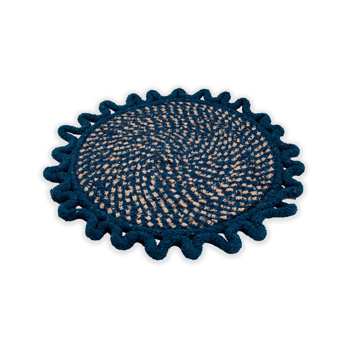 Doormat - 15 Inches | Round Shape Welcome Mat/ Entrance Mat for Home Decor/ Assorted Design & Colour - Door Mat