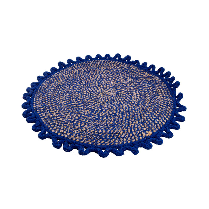 Doormat - 15 Inches | Round Shape Welcome Mat/ Entrance Mat for Home Decor/ Assorted Design & Colour - Door Mat