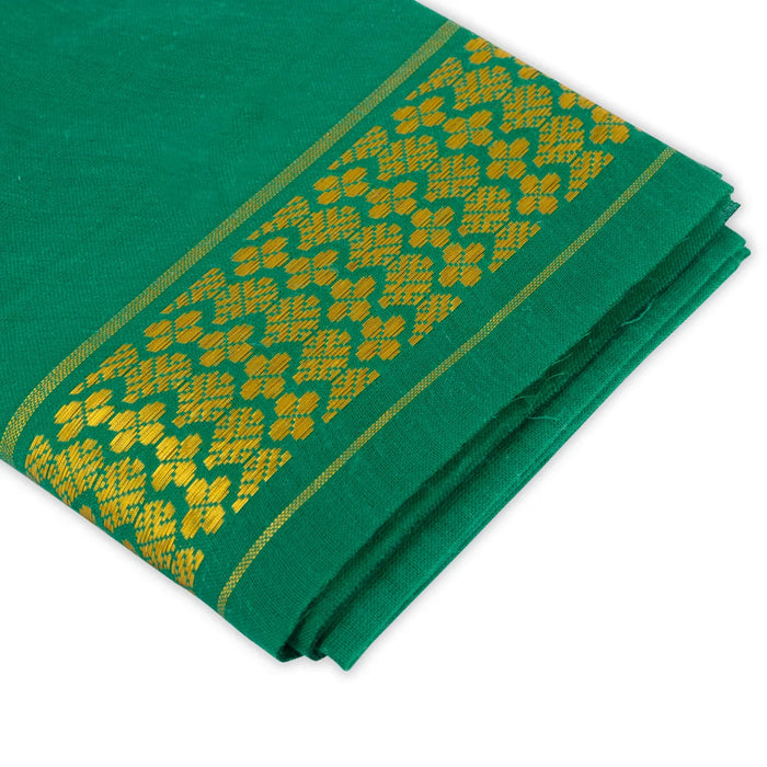 Blouse Bit - 1 Mtr | Poly Cotton Blouse Piece/ Jari Border Unstitched Blouse Piece for Women - Sarees & Blouse
