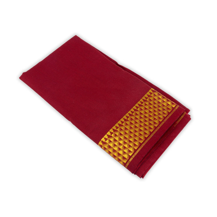 Blouse Bit - 1 Mtr | Poly Cotton Blouse Piece/ Jari Border Unstitched Blouse Piece for Women - Sarees & Blouse