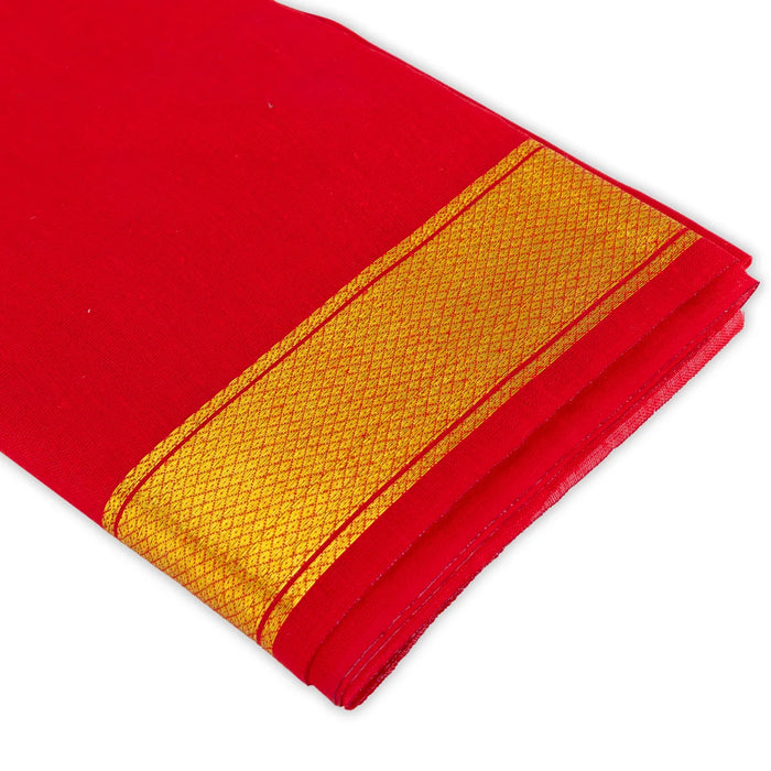 Blouse Bit - 1 Mtr | Poly Cotton Blouse Piece/ Jari Border Unstitched Blouse Piece for Women - Sarees & Blouse