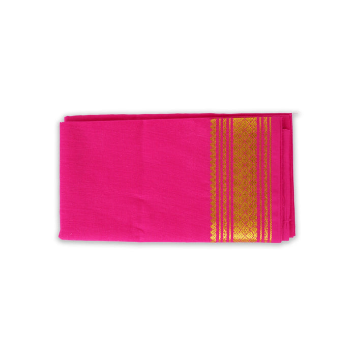 Blouse Bit - 1 Mtr | Poly Cotton Blouse Piece/ Jari Border Unstitched Blouse Piece for Women - Sarees & Blouse