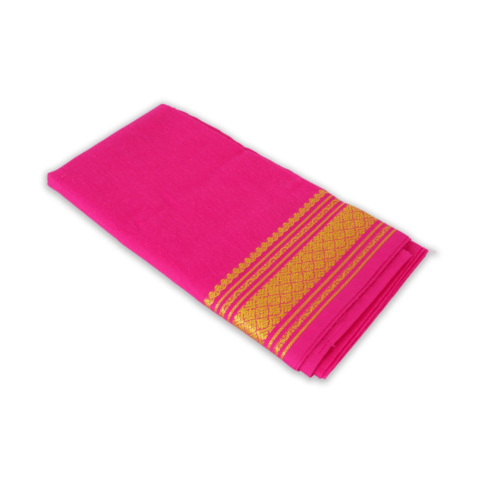 Blouse Bit - 1 Mtr | Poly Cotton Blouse Piece/ Jari Border Unstitched Blouse Piece for Women - Sarees & Blouse