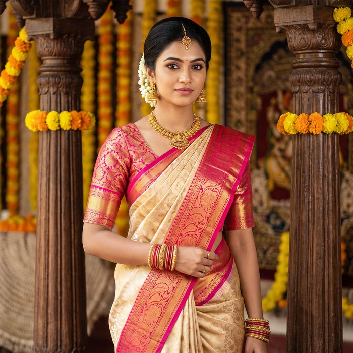 Saree - 12 Mtrs | Thanga Vettai Saree / Traditional Saree / Handloom Saree for Women