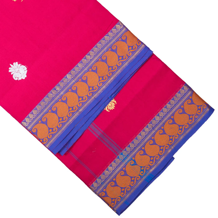 Saree - 13 Mtrs | Cotton Saree/ Handloom Saree/ Jarigai Print Traditional Saree for Women