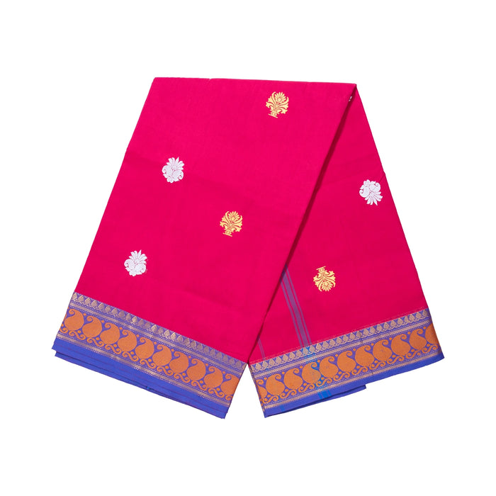 Saree - 13 Mtrs | Cotton Saree/ Handloom Saree/ Jarigai Print Traditional Saree for Women