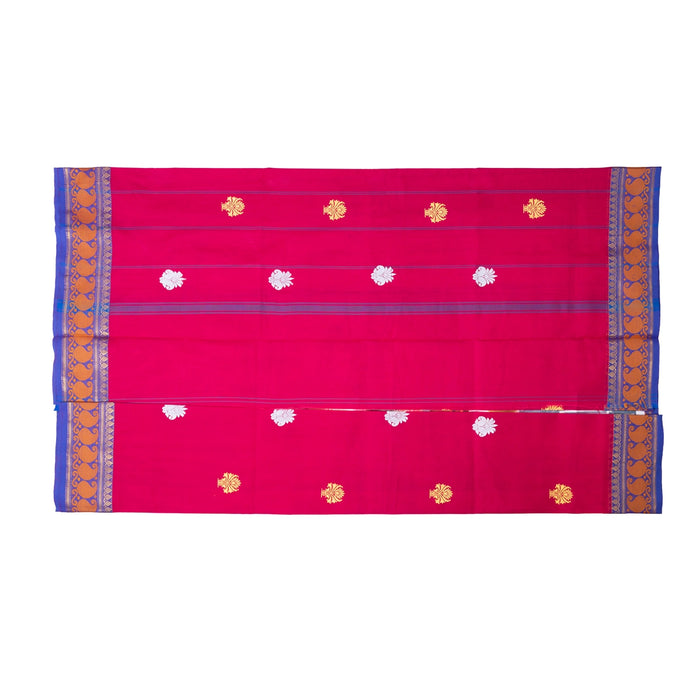 Saree - 13 Mtrs | Cotton Saree/ Handloom Saree/ Jarigai Print Traditional Saree for Women