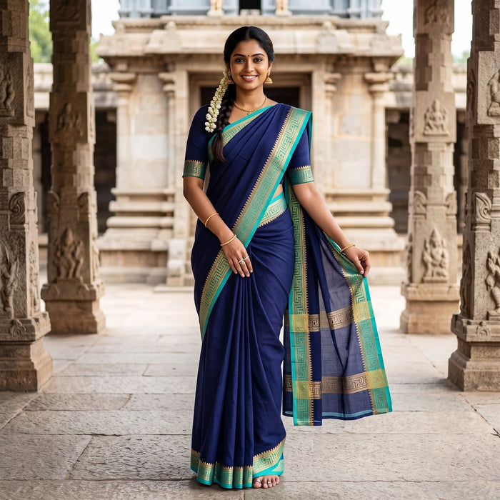 Saree - 12 Mtrs | Mysore Silk Saree/ Jari Border Design Traditional Saree for Women