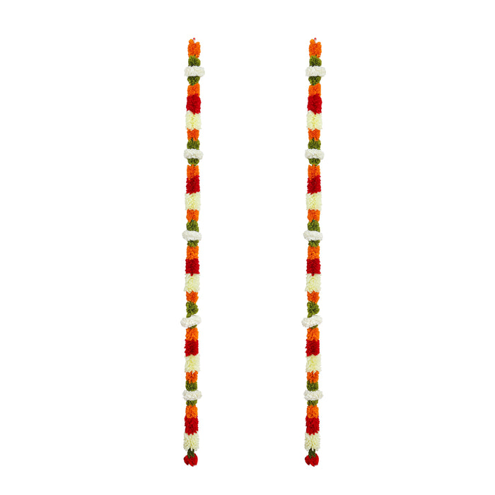 Door Toran Set - 8 Feet | Artificial Flower Toran/ Thoran/ Bandanwar for Door Decor/ Assorted Design & Colour - Toran