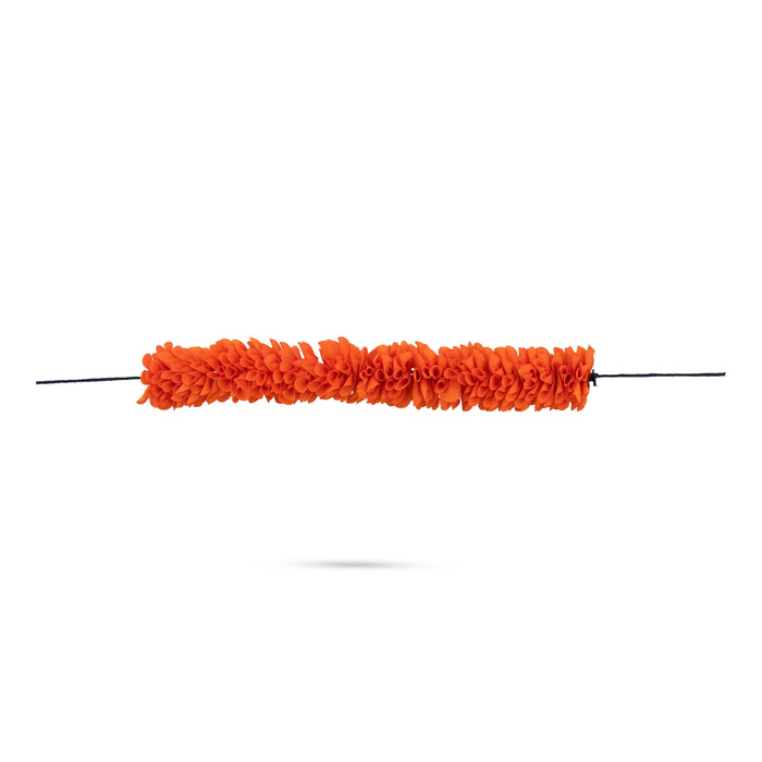Artificial Flower - 11 Inches | Orange Colour Hair Flower/ Artificial Gajra for Deity Decor
