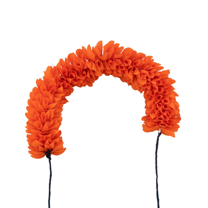 Artificial Flower - 11 Inches | Orange Colour Hair Flower/ Artificial Gajra for Deity Decor