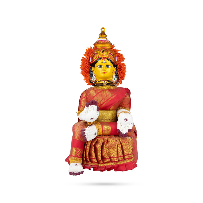 Artificial Flower - 11 Inches | Orange Colour Hair Flower/ Artificial Gajra for Deity Decor