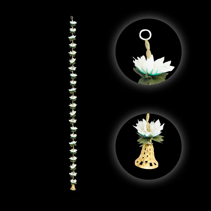 Side Toran Pair - 50 Inches | 2 Pcs/ Side Thoran/ Lotus Design Artificial Toran for Door Decor - Toran