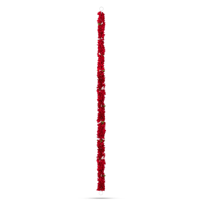 Flower Garland - 1 Mtrs | Floral String/ Artificial Mala/ Cloth Malai for Home Entrance