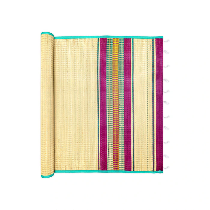 Korai Mat - 48 x 70 Inches | Reed Grass Floor Mat/ Bamboo Chatai/ Foldable korai Pai for Home