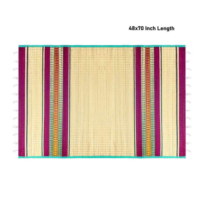 Korai Mat - 48 x 70 Inches | Reed Grass Floor Mat/ Bamboo Chatai/ Foldable korai Pai for Home
