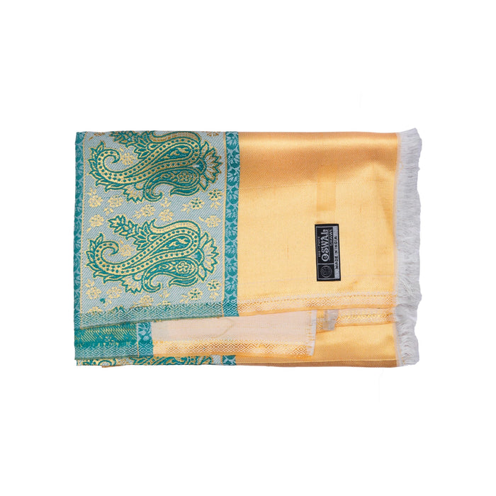 Ponnadai Shawl - 2 Mtrs | Jacquard Shabnam Cloth Ponnada Shawl/ Mango Design Ponnada Cloth For Honouring Guests - Shawls & Towels