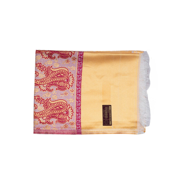 Ponnadai Shawl - 2 Mtrs | Jacquard Shabnam Cloth Ponnada Shawl/ Mango Design Ponnada Cloth For Honouring Guests - Shawls & Towels