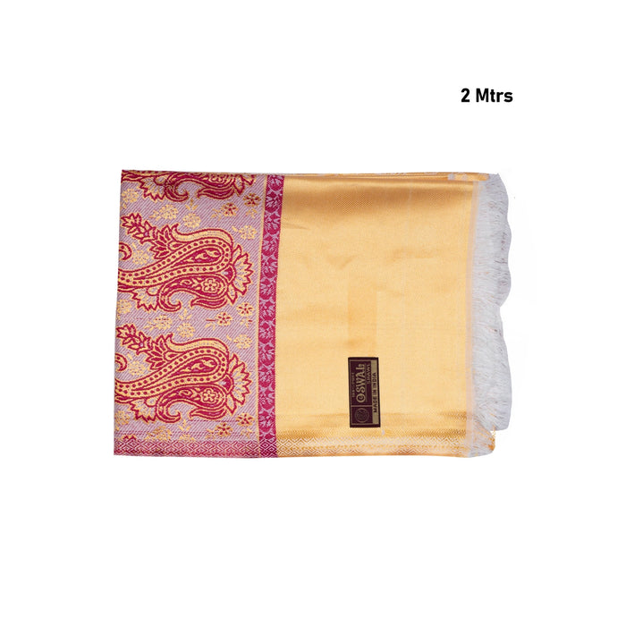 Ponnadai Shawl - 2 Mtrs | Jacquard Shabnam Cloth Ponnada Shawl/ Mango Design Ponnada Cloth For Honouring Guests - Shawls & Towels