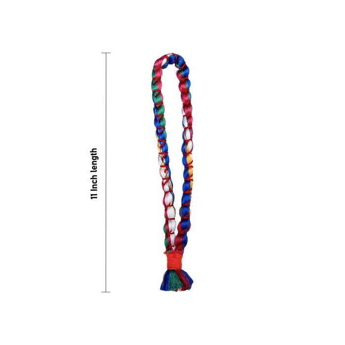 Pancha Pavitra Mala - 11 Inches | Multicolour Thread Garland / Deity Decor - Mala