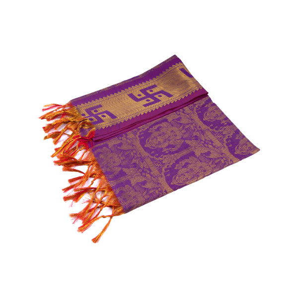 Shawl  - 2 Mtr - Ganesha| Ponnadai Jari Shawls for Men/ Assorted Colour and Design