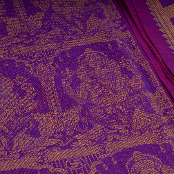 Shawl  - 2 Mtr - Ganesha| Ponnadai Jari Shawls for Men/ Assorted Colour and Design