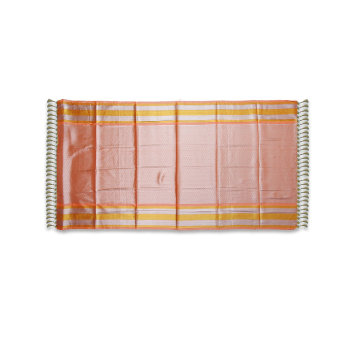 Ponnadai Shawl - 2.25 Mtrs | Angavastram/ Silver Colour Jari Design Towel/ Ponnada Shawl for Men & Women - Shawls & Towels