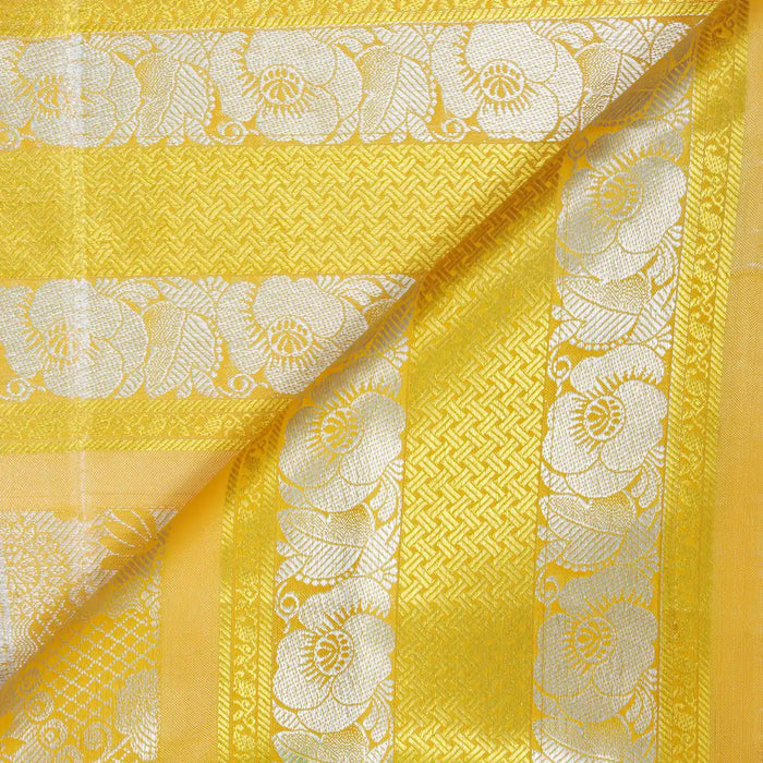 Ponnadai Shawl - 2.25 Mtrs | Angavastram/ Silver Colour Jari Design Towel/ Ponnada Shawl for Men & Women - Shawls & Towels