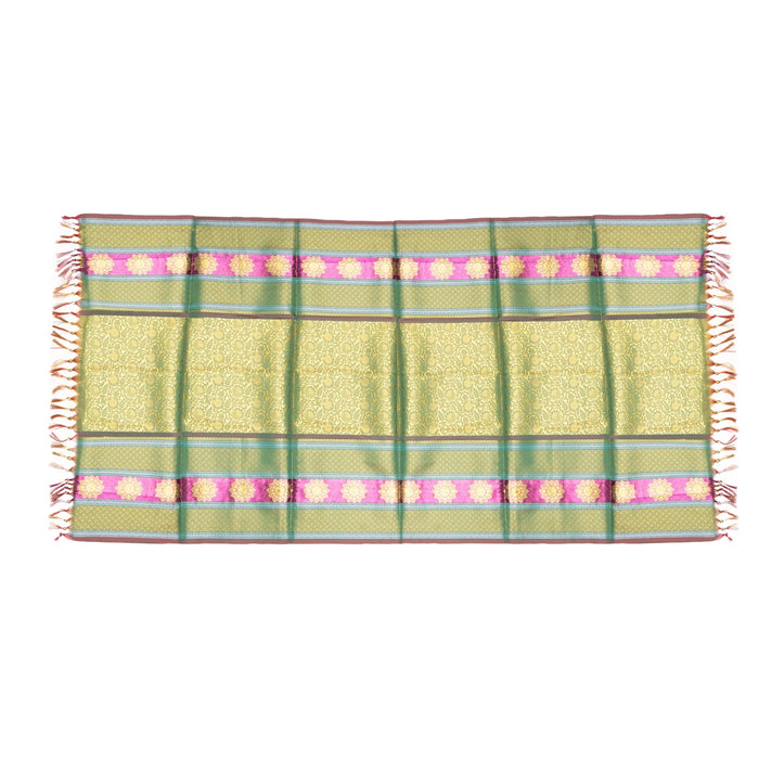 Ponnadai Shawl - 2.25 Mtrs | Jakkad Angavastram/ Flower Design Towel/ Ponnada Shawl for Men & Women - Shawls & Towels