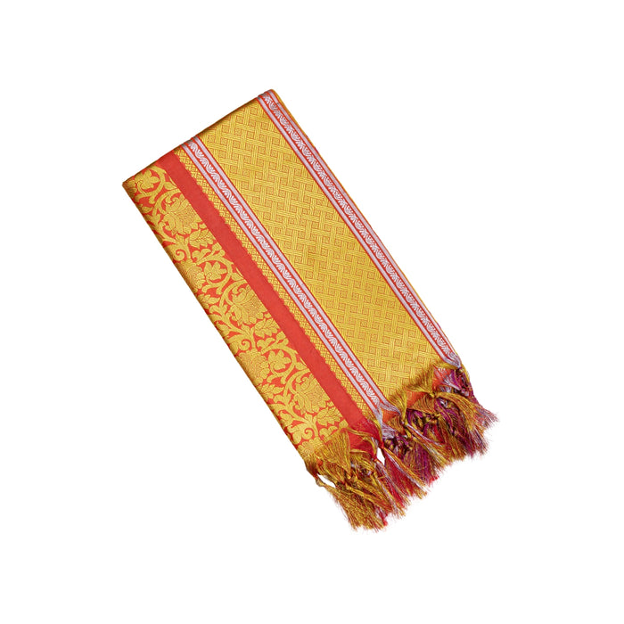 Ponnadai Shawl - 2.25 Mtrs | Jakkad Angavastram/ Flower Design Towel/ Ponnada Shawl for Men & Women - Shawls & Towels