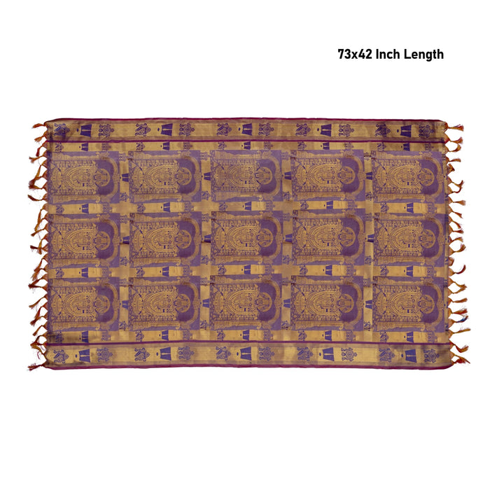 Ponnadai Shawl - 73 x 42 Inches | Balaji Design Angavastram/ Jari Design Ponnada Shawl for Men & Women - Shawls & Towels