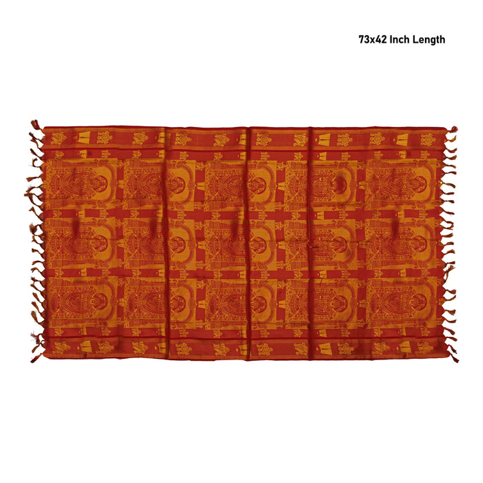 Ponnadai Shawl - 73 x 42 Inches | Balaji Design Angavastram/ Jari Design Ponnada Shawl for Men & Women - Shawls & Towels