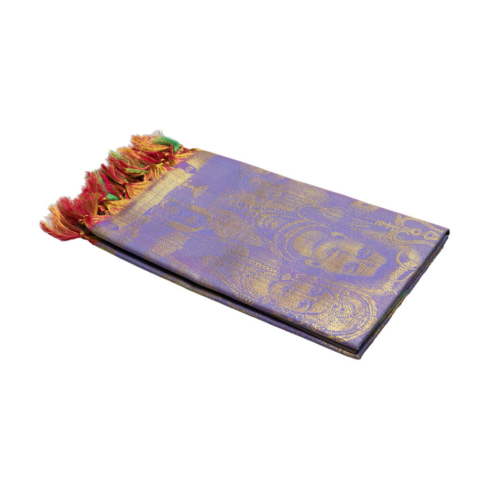 Shawls - 2 Mtrs | Silk Cloth Ponnada Shawl / Siva Sakthi Design Ponnada Cloth For Pooja Decor - Shawls & Towels