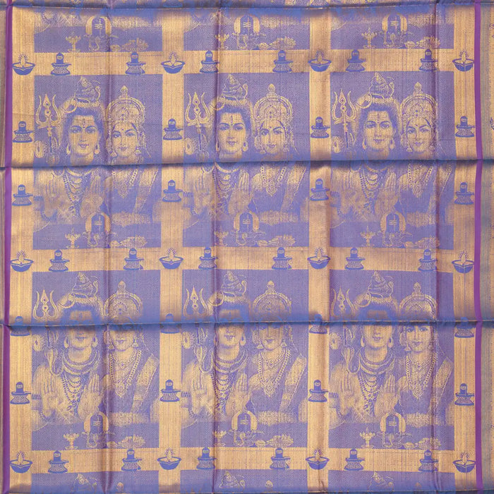 Shawls - 2 Mtrs | Silk Cloth Ponnada Shawl / Siva Sakthi Design Ponnada Cloth For Pooja Decor - Shawls & Towels