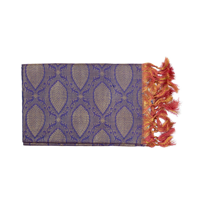 Shawl - 2 Mtr | Peacock & Flower Design Towel/ Angavastram/ Jari Ponnadai Shawl for Men & Women - Shawls & Towels