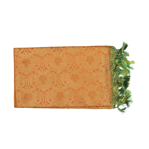 Shawl - 2 Mtr | Peacock & Flower Design Towel/ Angavastram/ Jari Ponnadai Shawl for Men & Women - Shawls & Towels