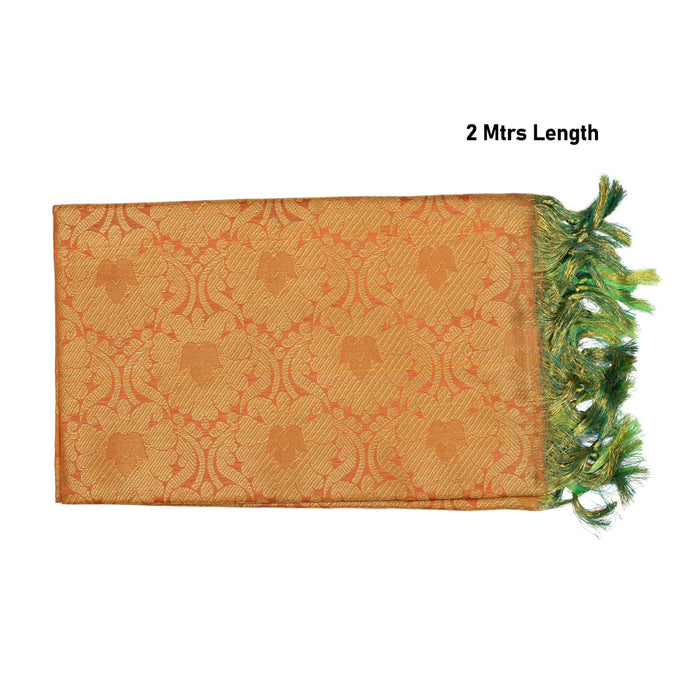 Shawl - 2 Mtr | Peacock & Flower Design Towel/ Angavastram/ Jari Ponnadai Shawl for Men & Women - Shawls & Towels