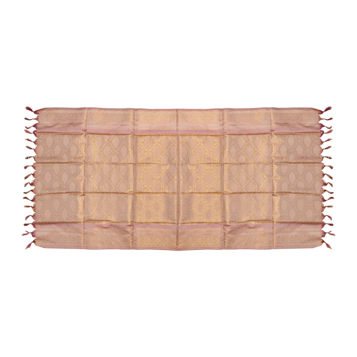 Shawl - 2 Mtr | Peacock & Flower Design Towel/ Angavastram/ Jari Ponnadai Shawl for Men & Women - Shawls & Towels